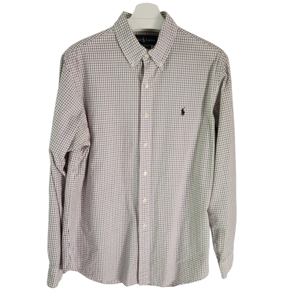 Polo Ralph Lauren Plaid Long Sleeve Shirt Men’s Large – Custom Fit - Picture 1 of 11